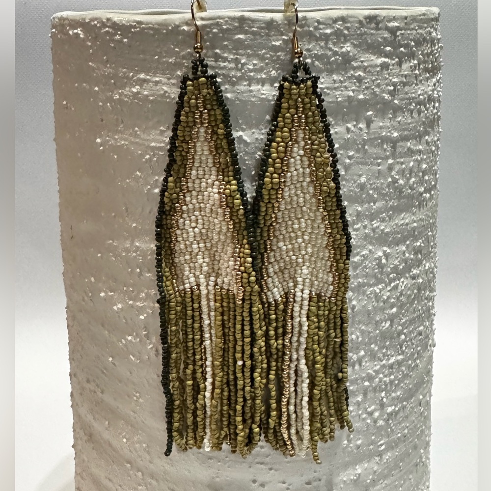 Elegant Beaded Fringe Earrings